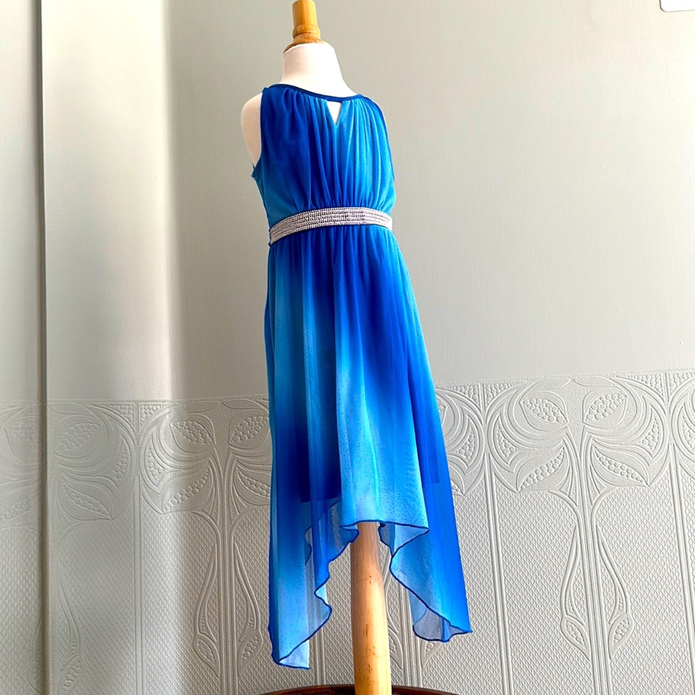 Girls Size 7 Blue Ombré Sleeveless Dress